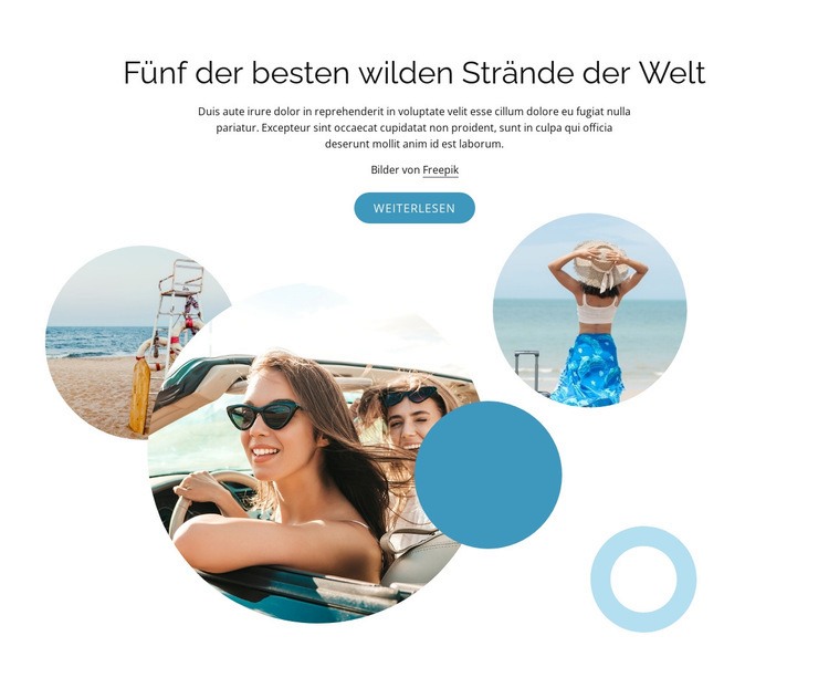 Beste wilde Strände Website design