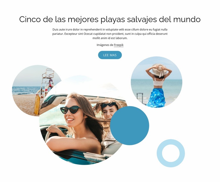 Las mejores playas salvajes Plantillas de creación de sitios web