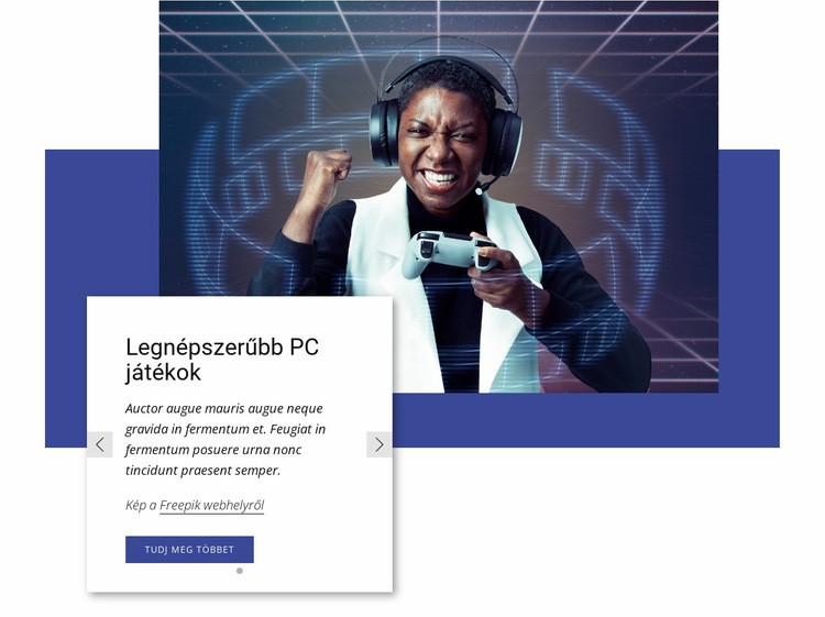 A legnépszerűbb PC játékok CSS sablon