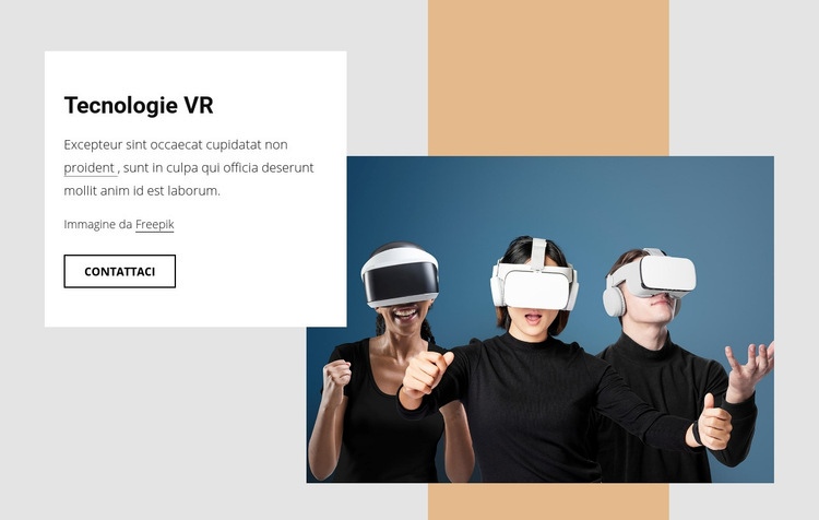 Tecnologie VR Costruttore di siti web HTML