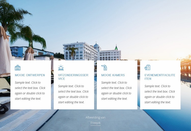Luxe hotelvoordelen Website ontwerp