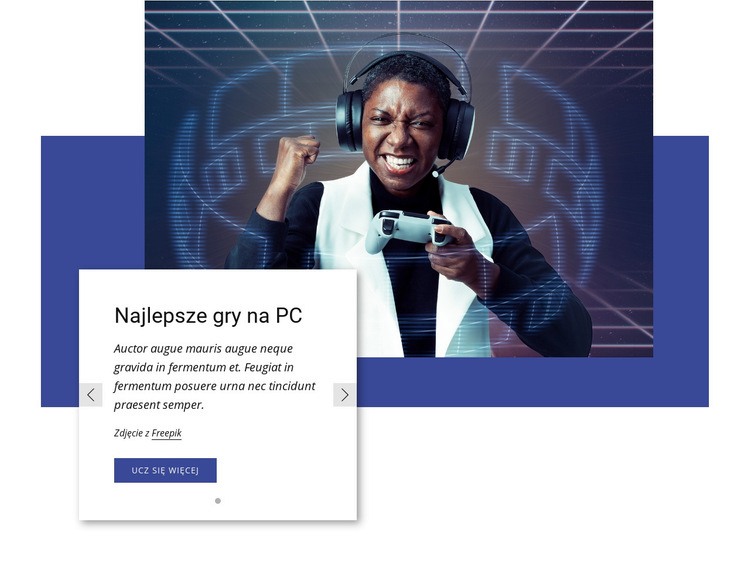 Najlepsze gry na PC Makieta strony internetowej