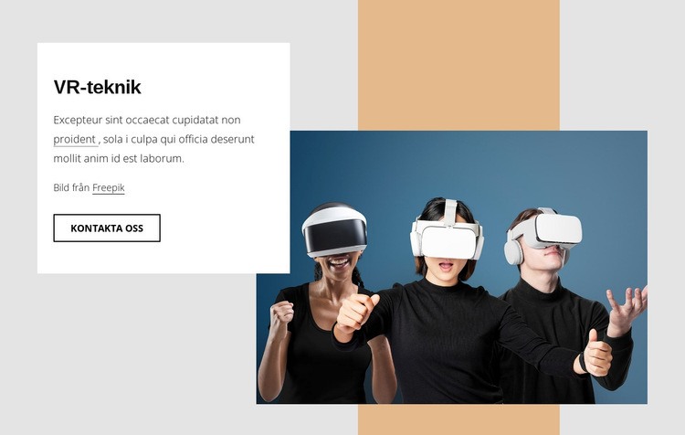 VR -teknik Hemsidedesign