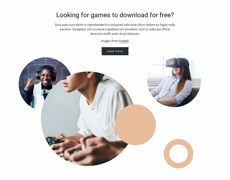 Free games Website Template