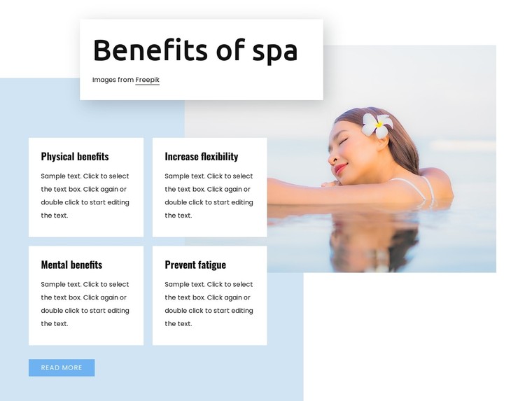 Top benefits of spa treatments CSS Template