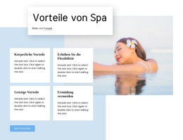 Top Vorteile Von Spa-Behandlungen Zielseitenvorlage