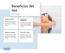 Diseño Del Sitio Web Para Principales Beneficios De Los Tratamientos De Spa