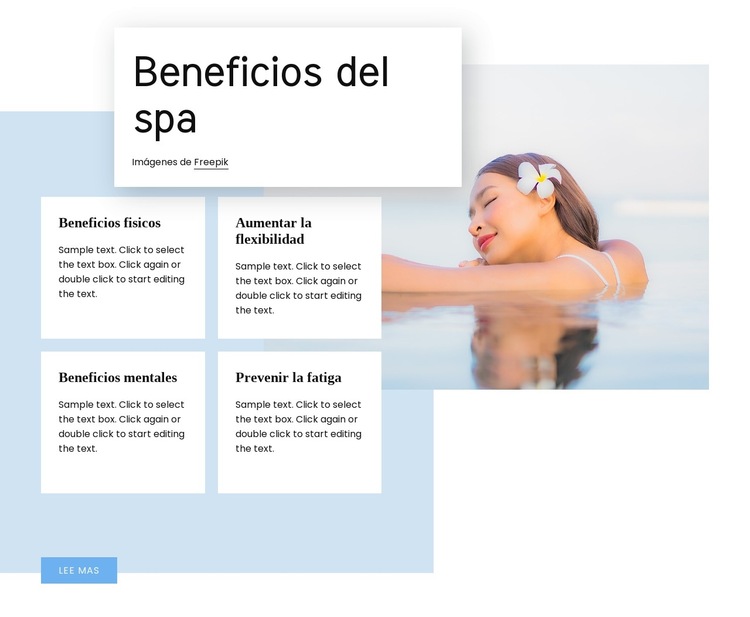 Principales beneficios de los tratamientos de spa Plantilla de sitio web