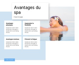 Conception De Site Prête À L'Emploi Pour Principaux Avantages Des Traitements De Spa