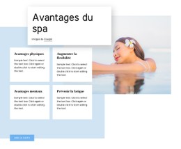 Principaux Avantages Des Traitements De Spa Modèle De Page De Destination