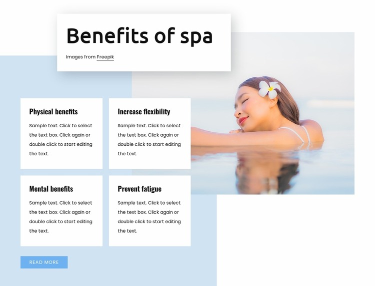 Top benefits of spa treatments Html Website Builder