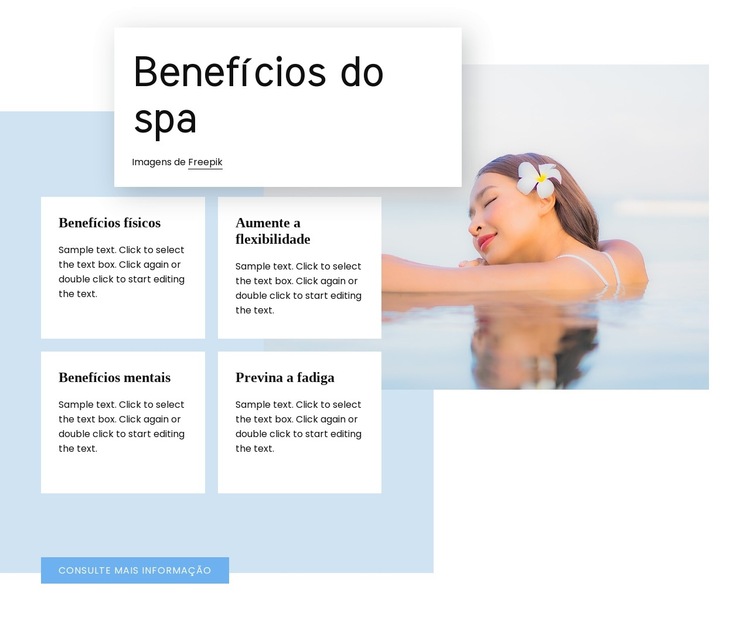 Principais benefícios dos tratamentos de spa Modelo de site