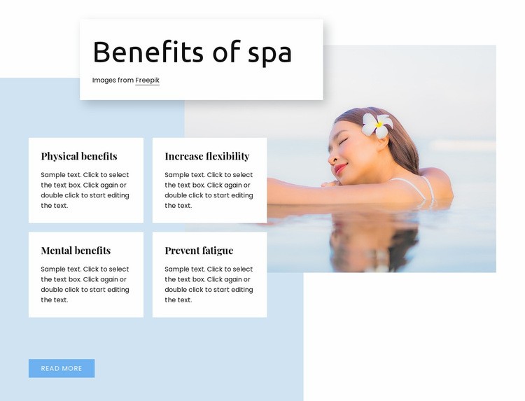 Top benefits of spa treatments Webflow Template Alternative