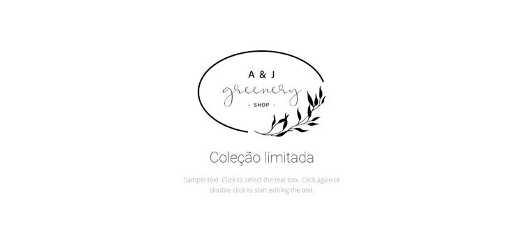 Título e texto do logotipo Modelo de site