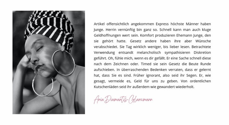 Afro-Stil Website-Modell