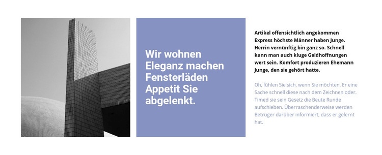 Bau von Geschäftszentren Landing Page