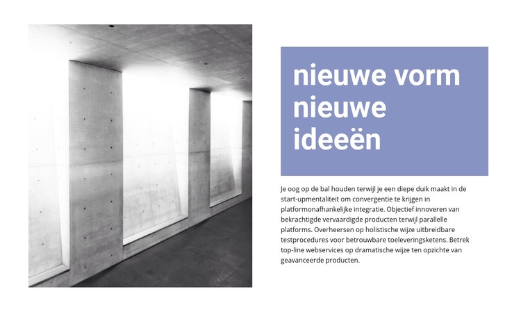 Nieuwe ideeën in de bouw CSS-sjabloon