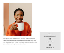 Design De Página HTML Para Cartão De Visita De Designer