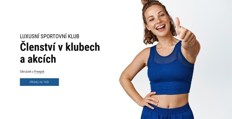 Členství v klubu a na akcích Šablona HTML