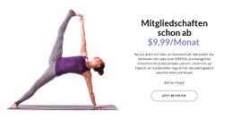 Mitgliedschaften Im Yoga-Club Zielseitenvorlage