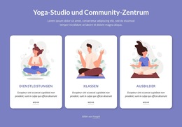 Benutzerdefinierte Schriftarten, Farben Und Grafiken Für Yoga-Studio Und Community-Hub