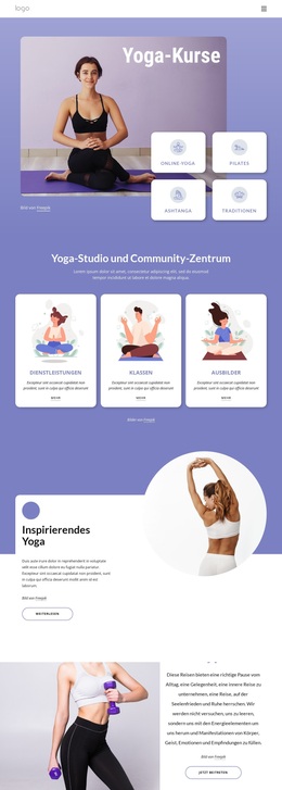 Nehmen Sie An Unseren Yoga-Kursen Teil – Kostenlos Herunterladbares WordPress-Theme