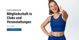 Atemberaubende Landingpage Für Club- Und Eventmitgliedschaft