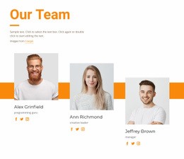 Free CSS Layout For Meet Our Creative Team