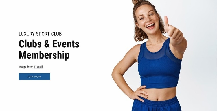 Club and events membership Html Code Example