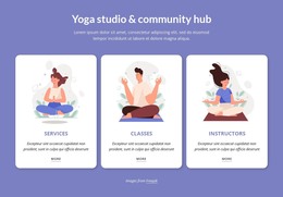 Yoga Studio And Community Hub - Responsive HTML5