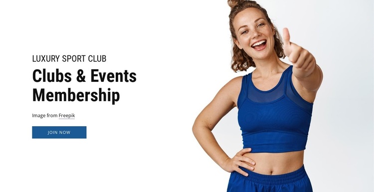 Club and events membership HTML5 Template