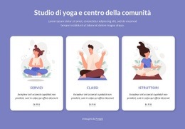 Studio Di Yoga E Centro Comunitario - Modello Di Mockup Del Sito Web