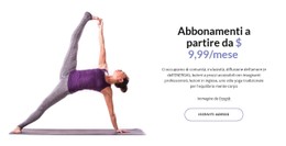 Abbonamenti A Club Di Yoga Modello Di Pagina Di Destinazione