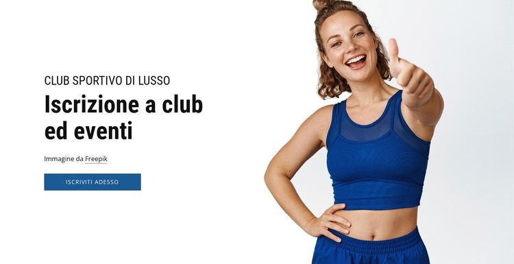 Iscrizione a club ed eventi Modello HTML