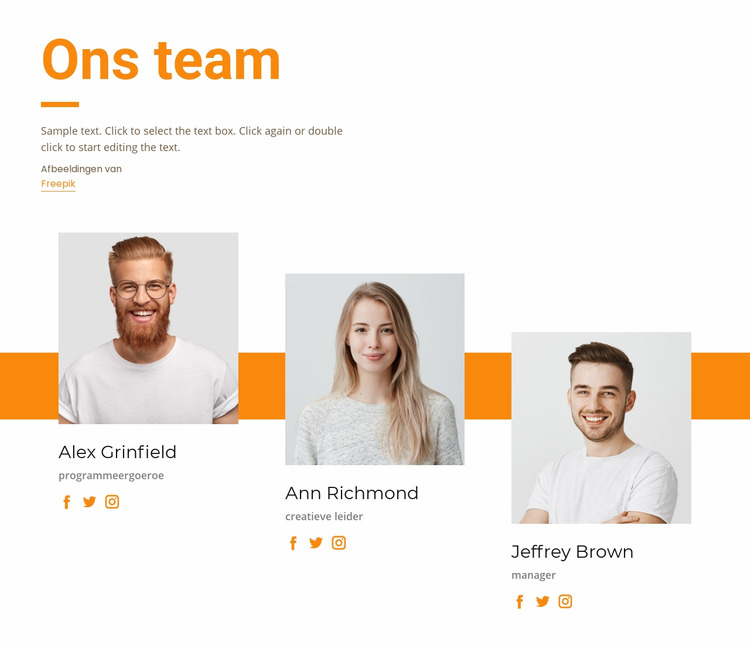 Maak kennis met ons creatieve team Joomla-sjabloon