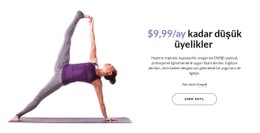 Yoga Kulübü Üyelikleri Açılış Sayfası Şablonu