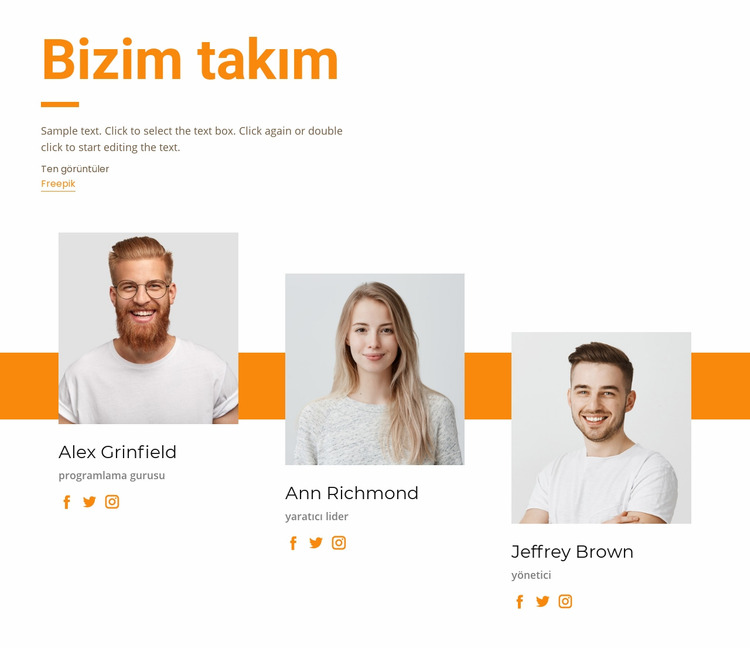 Yaratıcı ekibimizle tanışın Joomla Şablonu