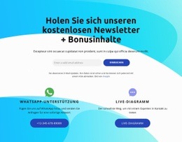 Kostenloses Website-Modell Für Block Abonnieren Mit Live-Chart-Symbol