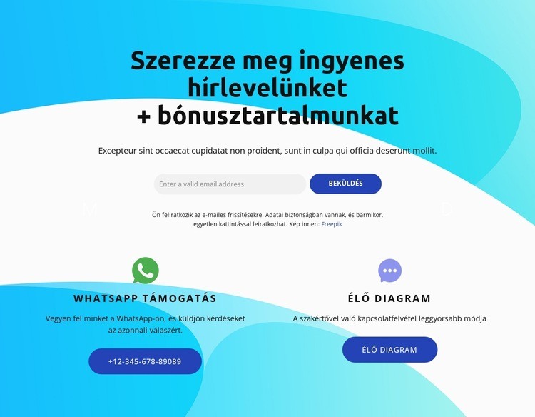 Feliratkozás blokk élő diagram ikonnal HTML Sablon