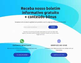 HTML5 Grátis Para Bloco De Inscrição Com Ícone De Gráfico Ao Vivo