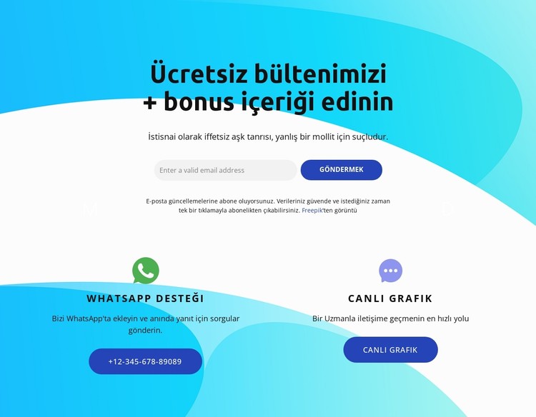 Canlı grafik simgesi olan abone bloğu CSS Şablonu