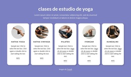 Clases De Estudio De Yoga: Plantilla De Sitio Web Sencilla