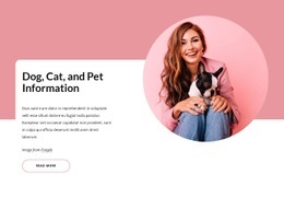 Dog and cat information - Html Code Example by Nicepage