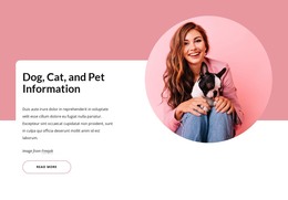 Dog And Cat Information - Site Template