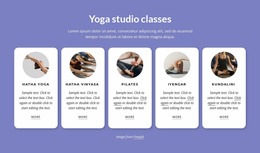 Yoga Studio Classes - HTML Website Builder