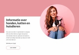 Informatie Over Honden En Katten Html5 Responsieve Sjabloon