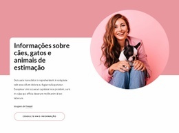 Design De Site Multifuncional Para Informações Sobre Cães E Gatos