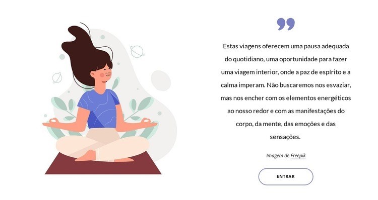 Yoga ajuda no alívio do estresse Maquete do site