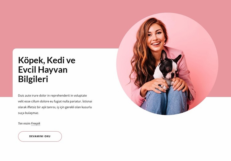 köpek ve kedi bilgileri Html Web Sitesi Oluşturucu