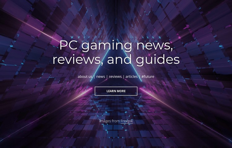 PC gaming news and reviews CSS Template
